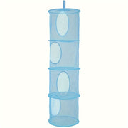 Yumshoq o'yinchoqlar uchun saqlash yechimi: 4 ta bo'limli egiluvchan to'r tashkilotchisi, Halloween va Rojdestvo bezaklari yoki sovg'alari uchun mukammal