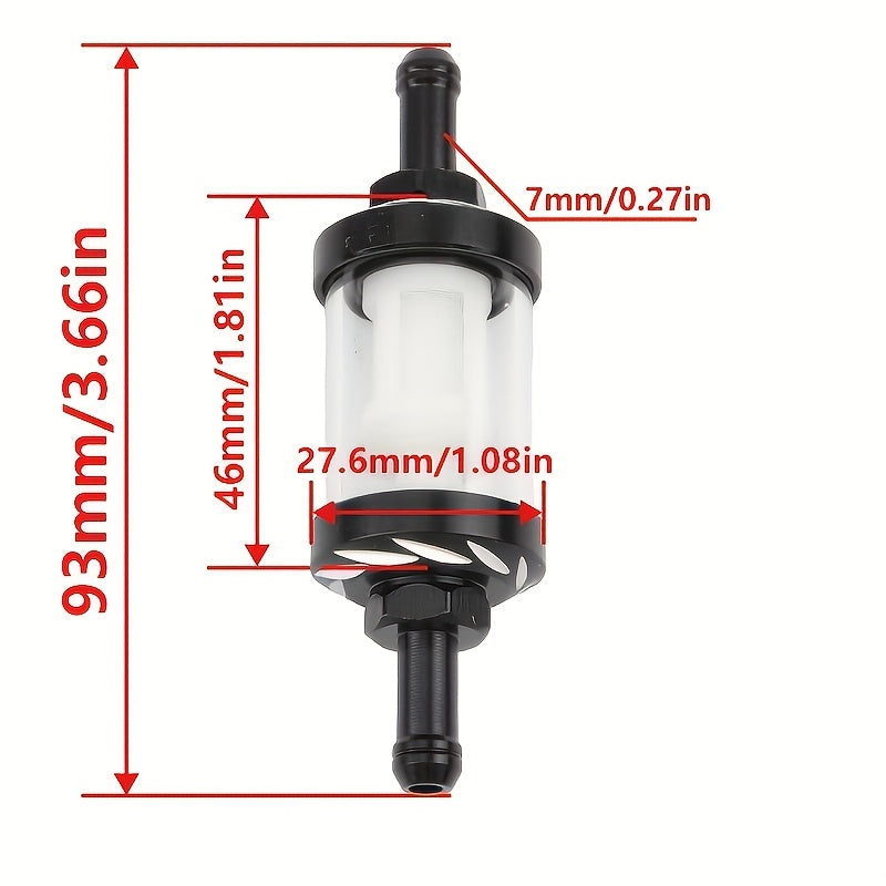 Universal Motorcycle Fuel Filter Aluminum 8mm Gasoline Filter Vehicle Part