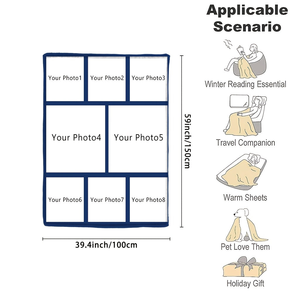 Индивидуальное фланелевое одеяло с фотографией, мягкое теплое одеяло с памятью для пар, семей, дивана, кровати, кемпинга