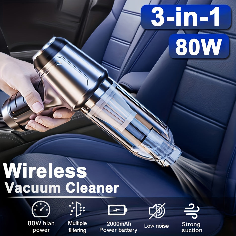 Wireless Handheld Vacuum Cleaner 80W Portable Mini for Car and Home