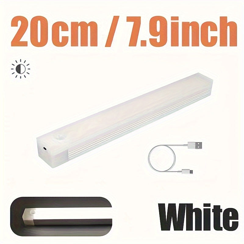 Rechargeable Magnetic LED Night Light with Motion Sensor for Kitchen Cabinets Hallways and Stairs