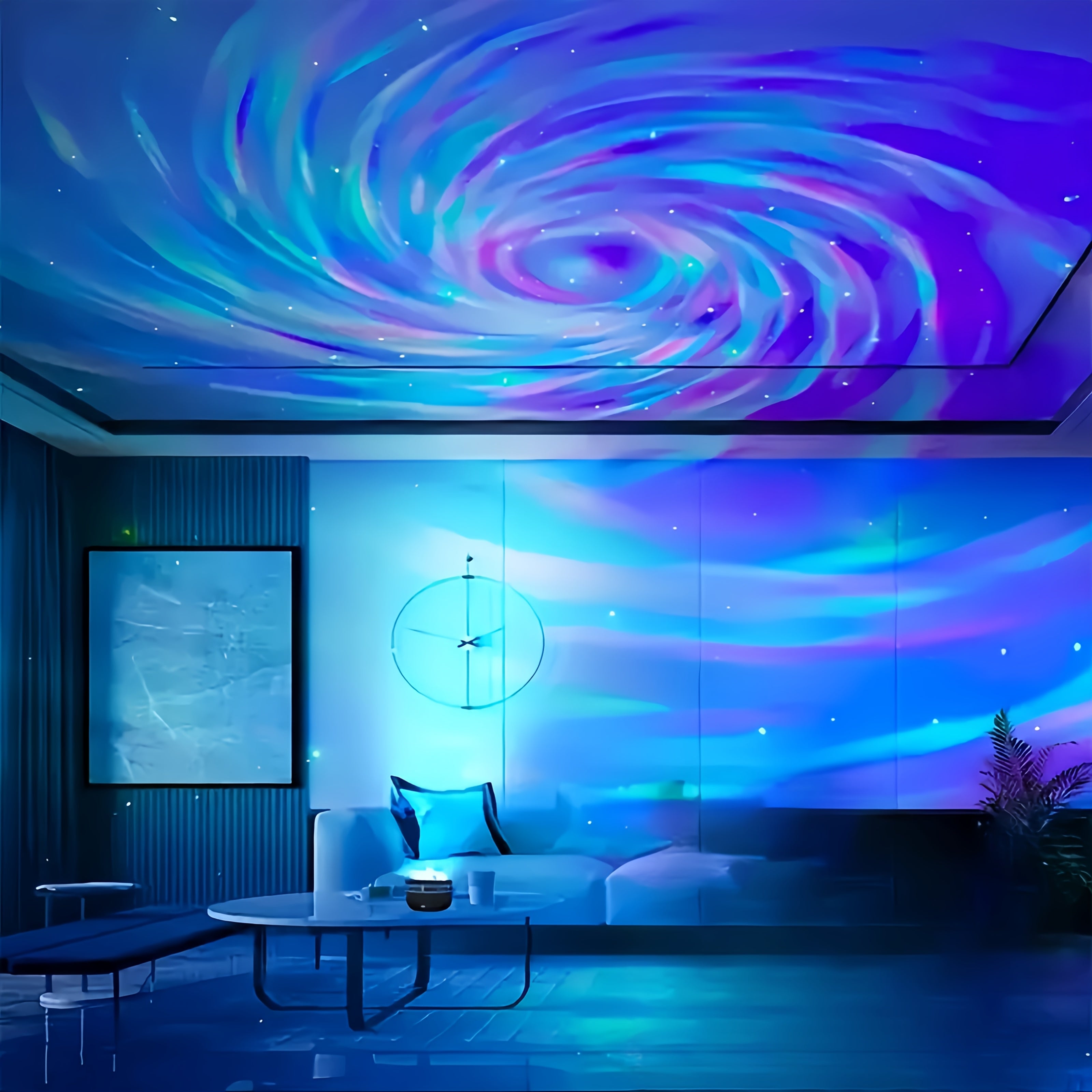 USB quvvatlangan proyeksiya lampasi zamonaviy uslubda, sozlanadigan yoritish va bir nechta rang variantlari bilan. Turli xonalar va tadbirlar uchun ideal.