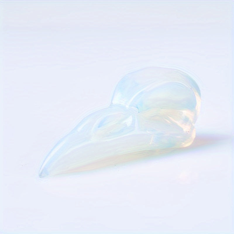 Crystal Carved Bird Skull Statue 5cm Decorative Crystal Gift for Home or Pocket