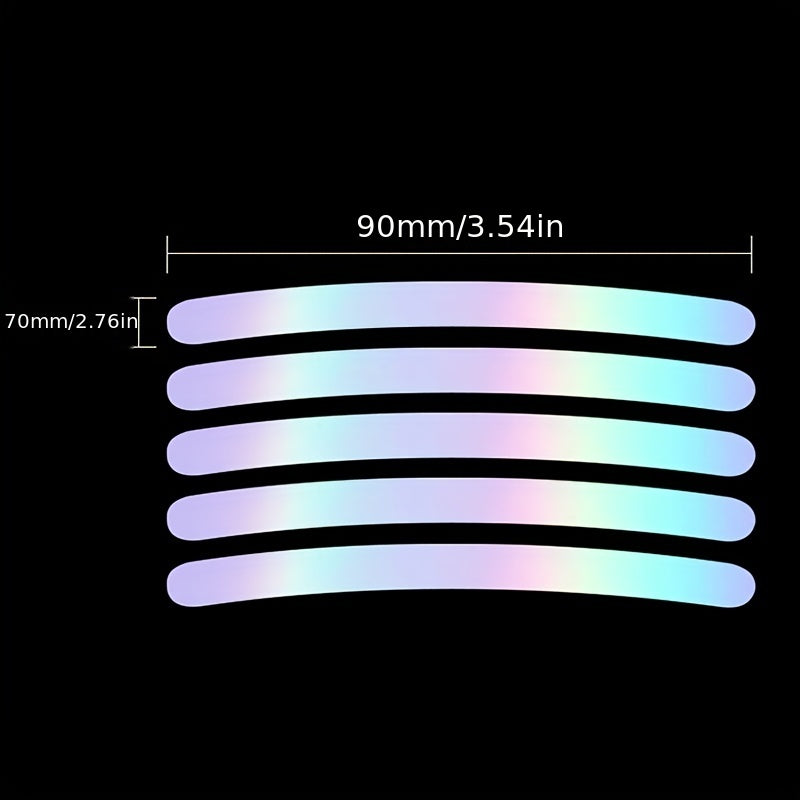 20 Pcs Car Wheel Luminous Reflective Stickers Green Night Decor