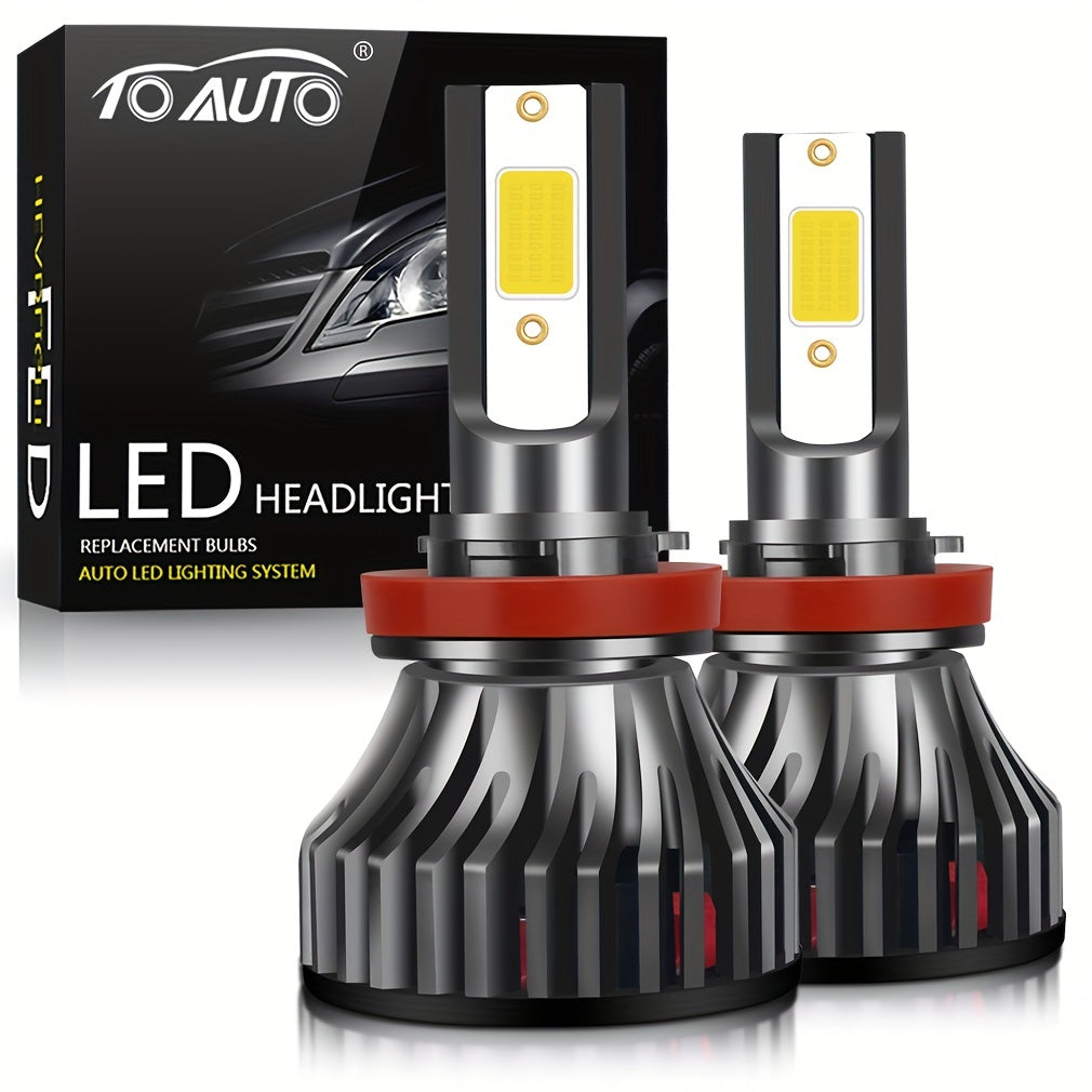 2 Pack LED Headlight Bulbs H11 H7 H4 White Bright Easy to Install