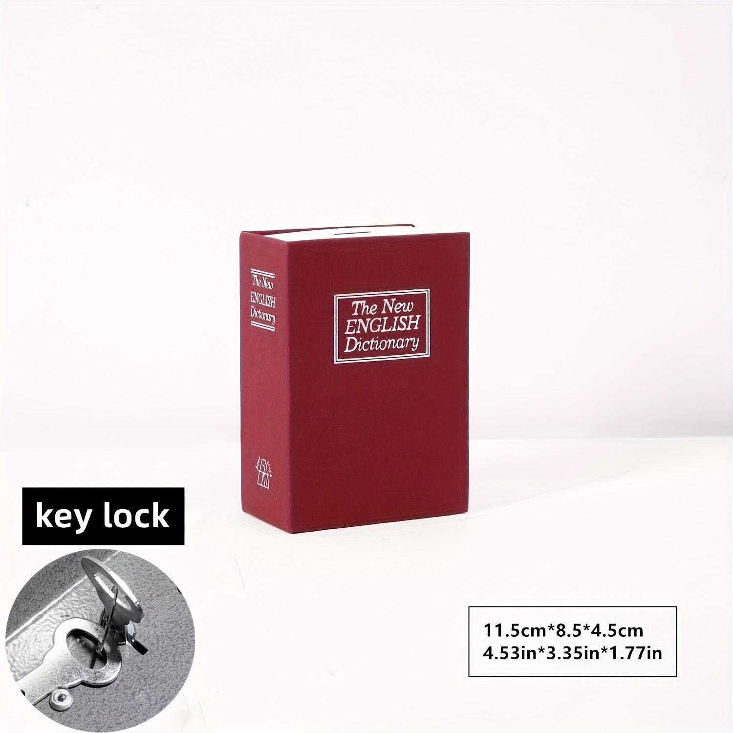 Metal Book Shape Money Box with Password Lock for Valuables Safe Storage