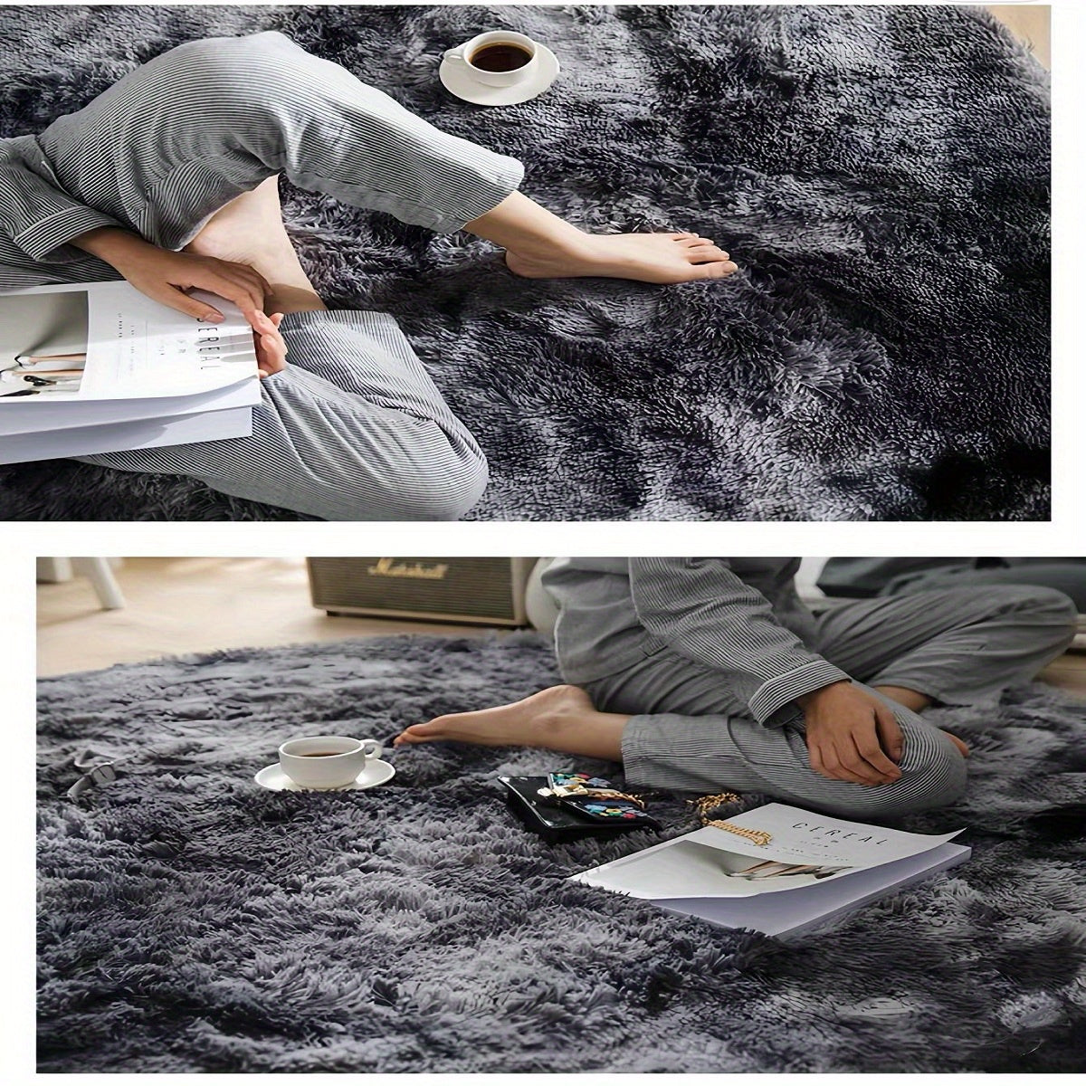 O'z makoningizni 1 dona Zamonaviy Oddiy Tie-dye Uzun Pile Gilam bilan ko'taring. Bu yumshoq va qulay gilam formaldehid va har qanday o'ziga xos hiddan xoli. U to'kilmaslik va so'nmaslik xususiyatlariga ega bo'lib, quyidagi turli joylar uchun ideal:
