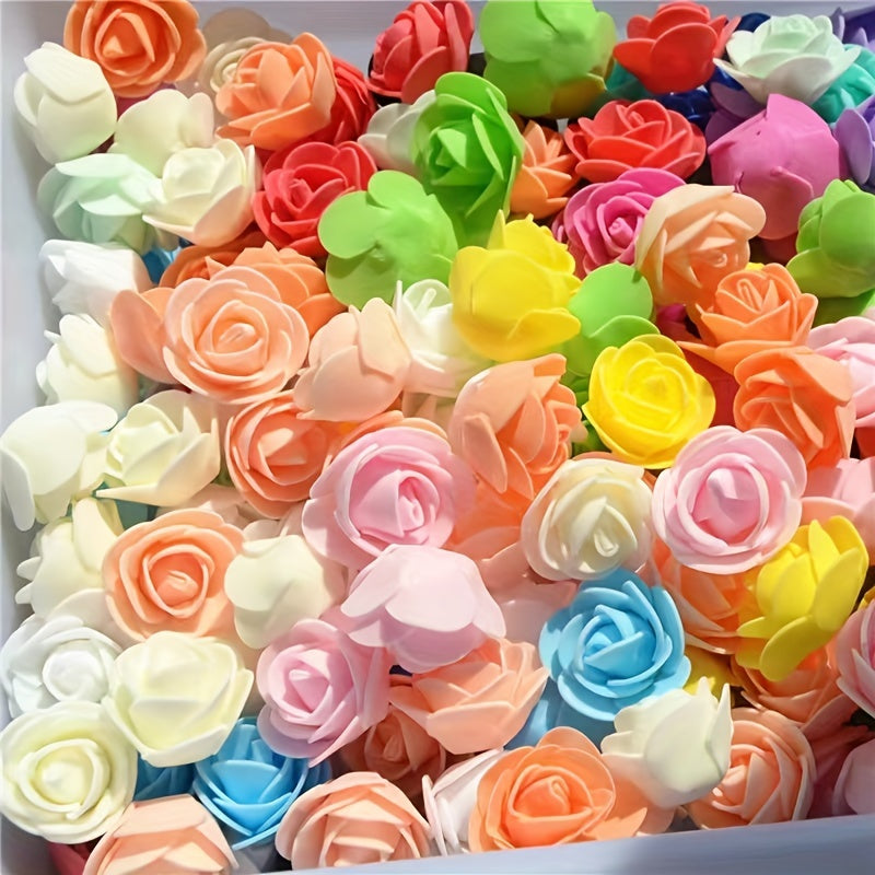 Artificial Rose Heads 100pcs for Weddings Garlands Interior Decor Gifts