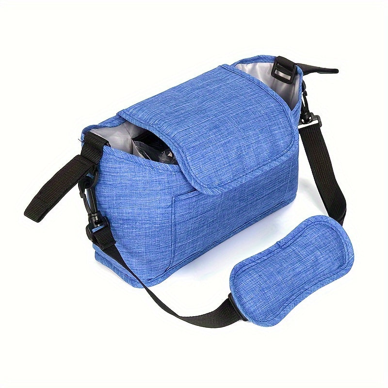 Stroller Organizer Bag with Diaper Pouch Cup Holder and Shoulder Straps for Baby Care