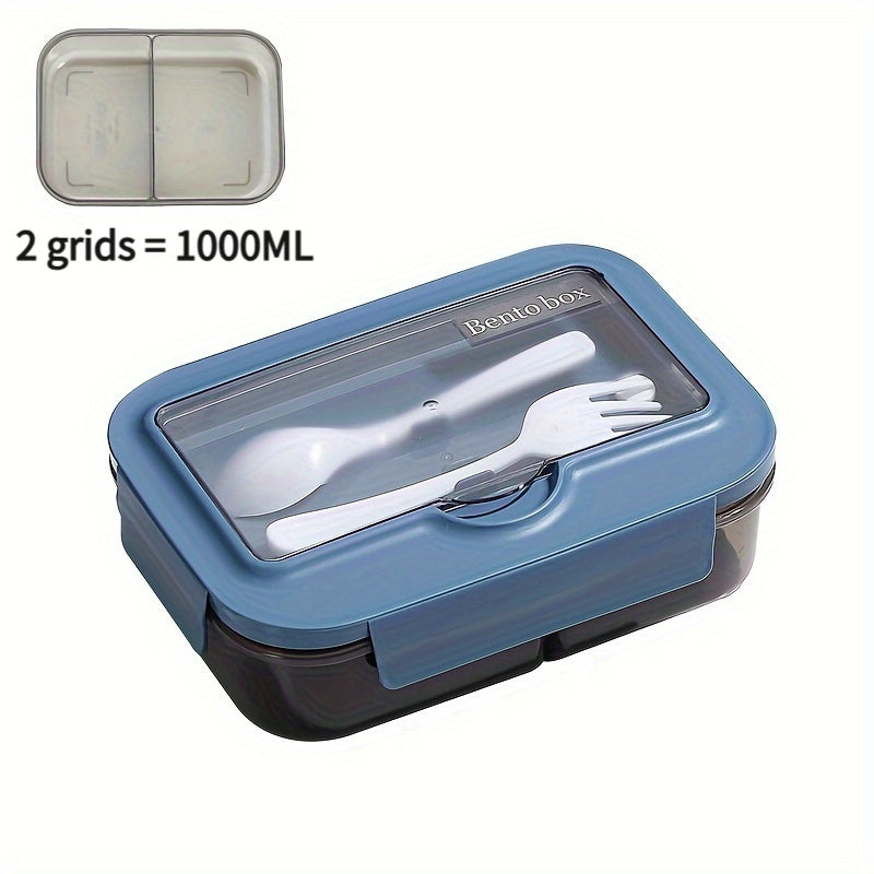 Mikroto'lqinli pechka uchun xavfsiz bento ovqat qutisi va idishlar - Ofis xodimlari, talabalar va maktabga qaytish uchun materiallar uchun suyuqlik o'tkazmaydigan kvadrat ovqat konteyneri