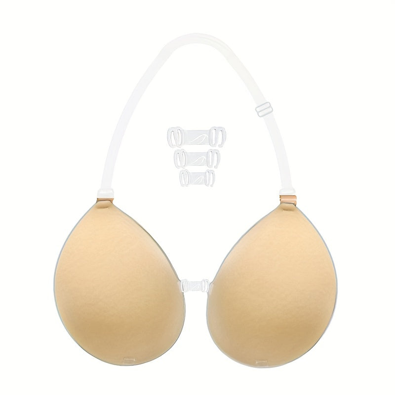 Silicone Lift Bra Strapless Wireless Push Up with Invisible Petals for Wedding Dress