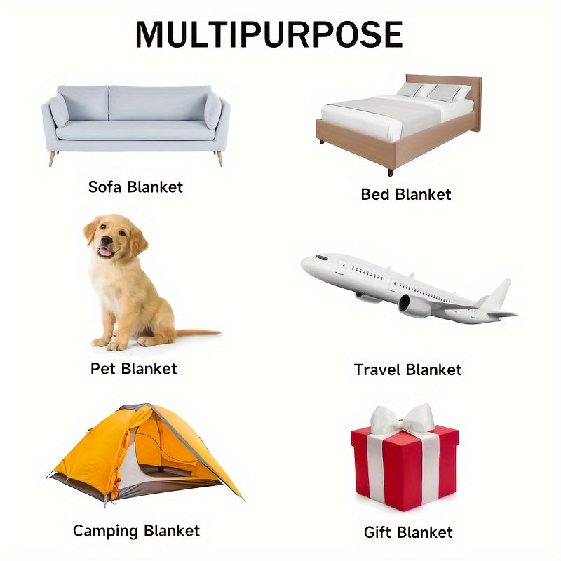 Reversible Flannel Fleece Throw Blanket Music Theme Black Lightning Pattern Ultra Soft Cozy All-Season Home Travel 200-250g Polyester