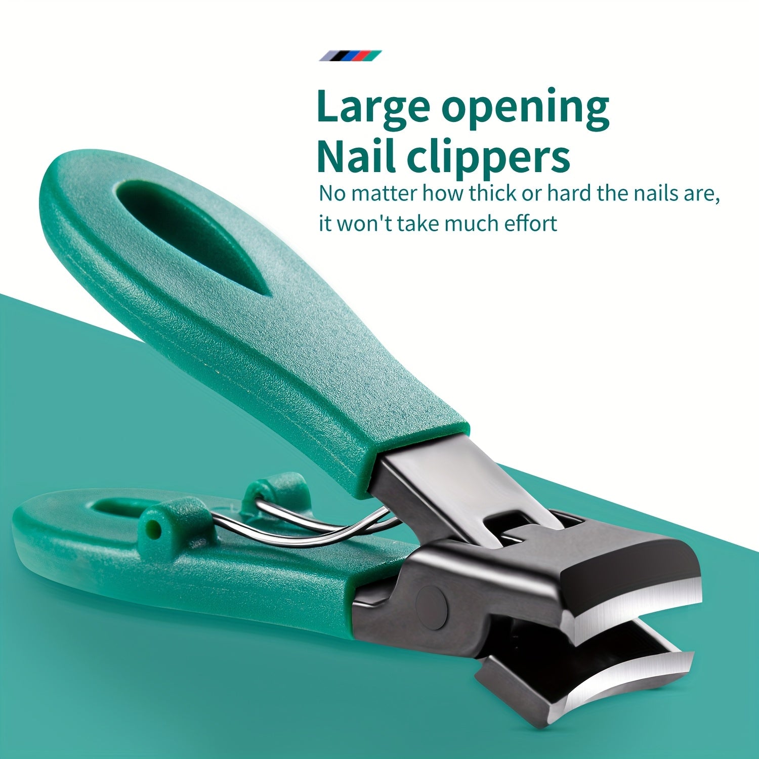 Heavy Duty Nail Clippers for Thick Nails with Large Opening Anti-Splash Design Stainless Steel