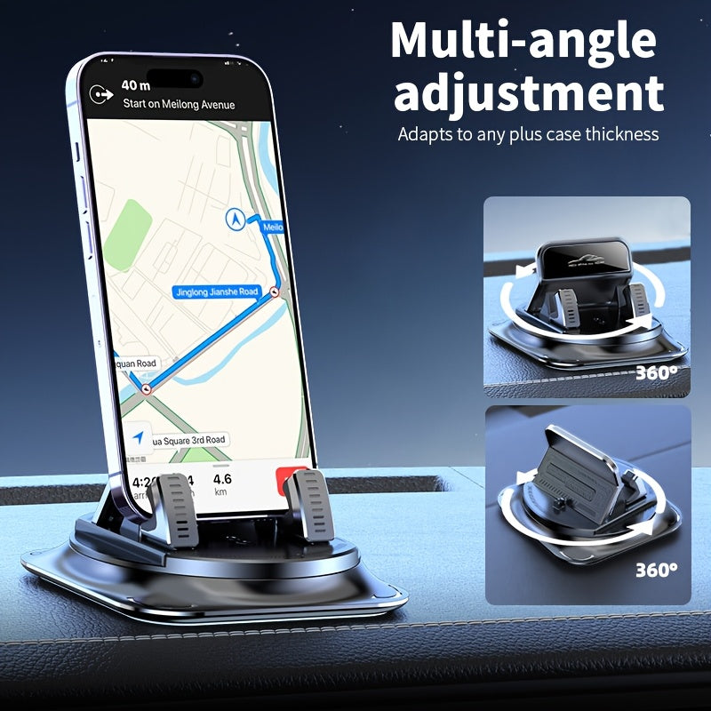 360° Rotatable Car Phone Mount ABS Silicone Non-Slip Dashboard Holder for Car Office Home