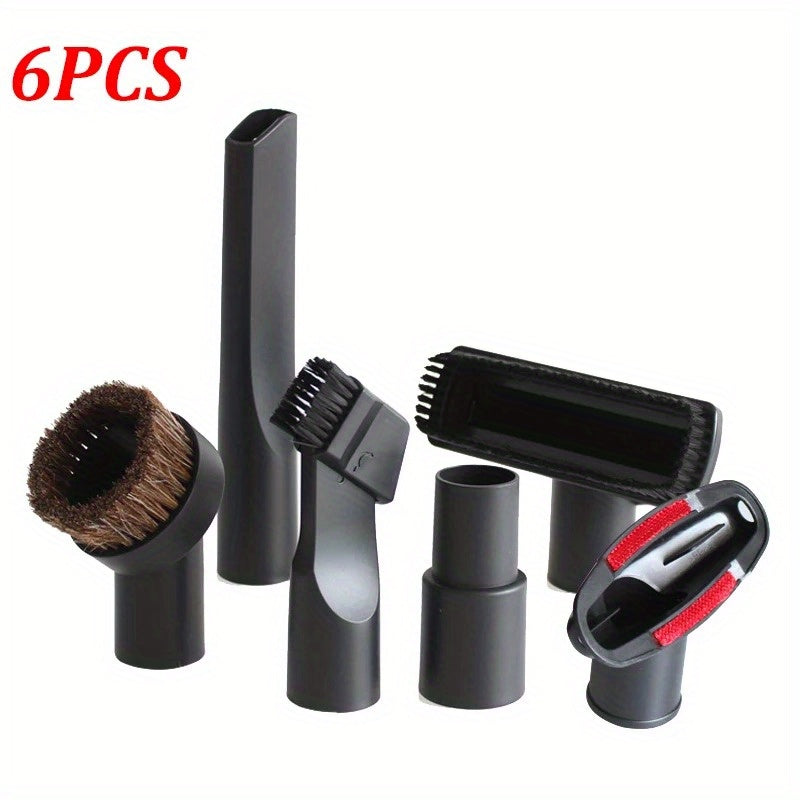 6 ta Universal Vacuum Nozzle Brush Heads to'plami, 32mm va 35mm ulanishlari bilan mos, changyutgich uchun plastik pol asbobi, yotoqlardagi va divanlardagi bo'shliqlarni tozalash uchun ideal