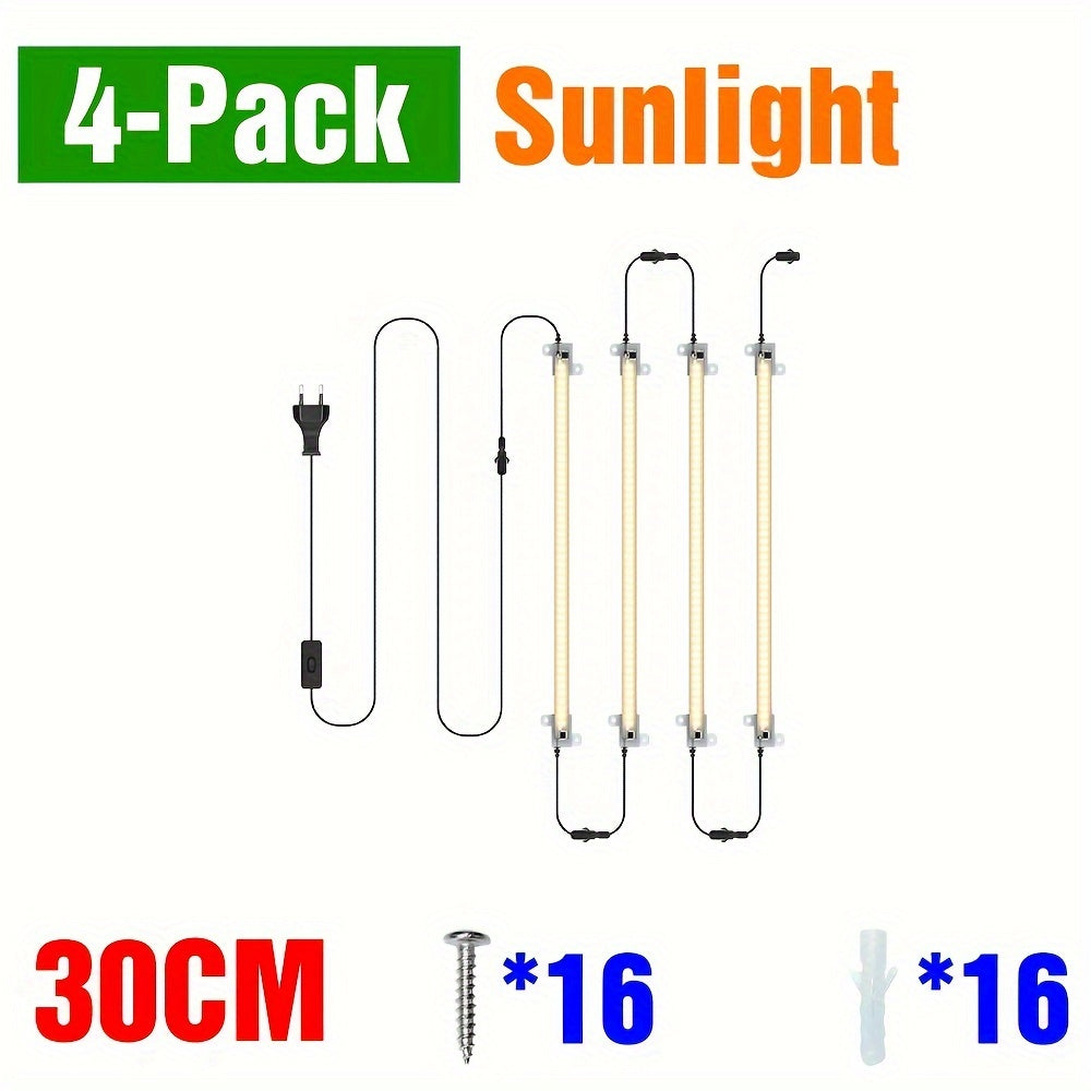 220V Full Spectrum LED Grow Light with 12 Heads 50cm for Indoor Plants Hydroponics Greenhouse