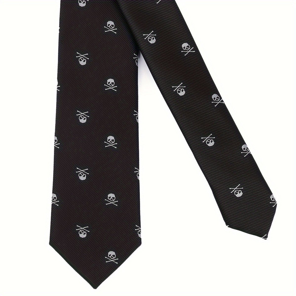 Polyester Printed Fashion Necktie with Classic Skull Design for Men, Perfect for Gift Giving