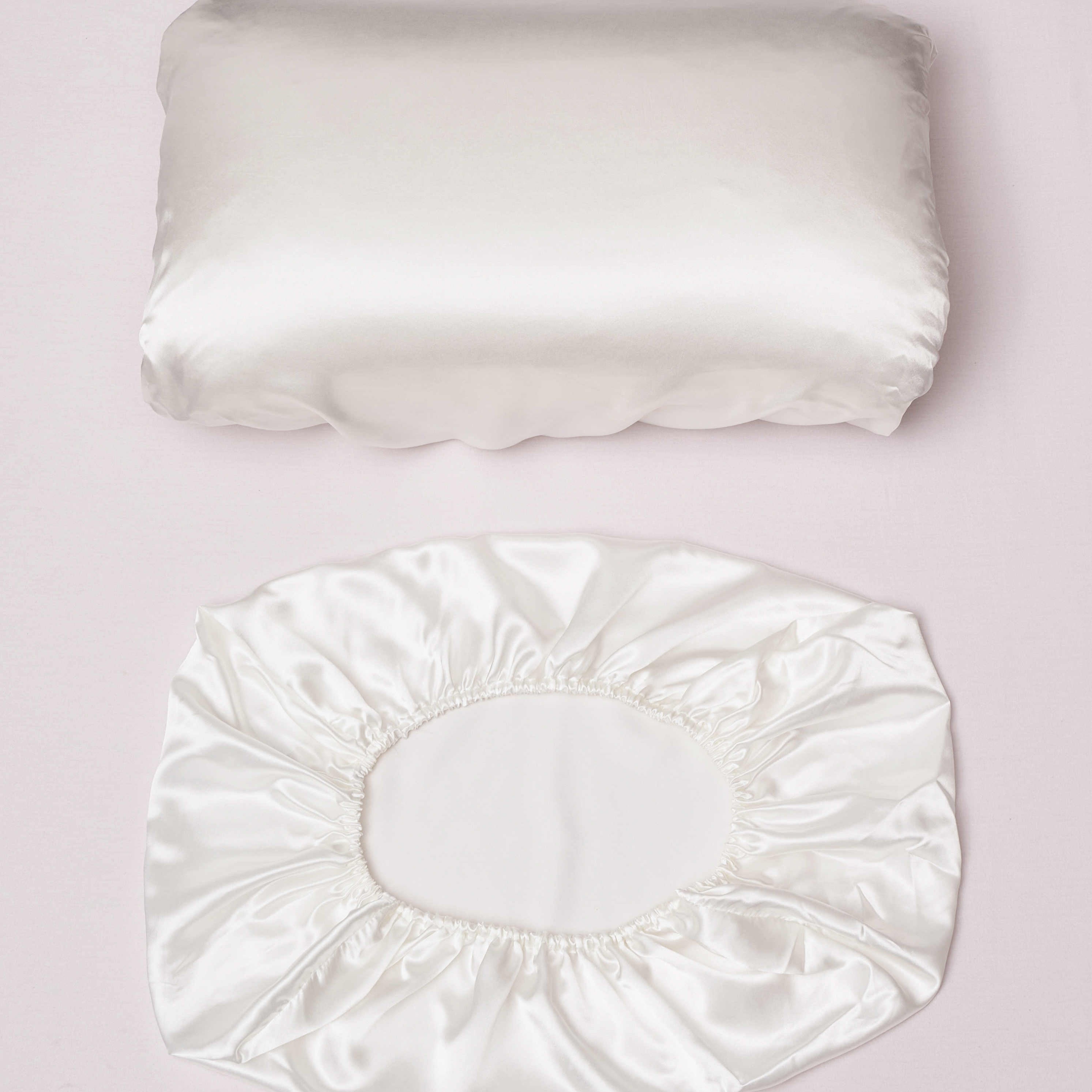 Satin Pillowcases Set of 2 with Elastic Bands, Soft Non-Slip Fabric for Bedroom
