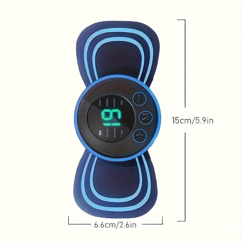 Portable USB Rechargeable Massager with Digital Display for Muscle Relaxation