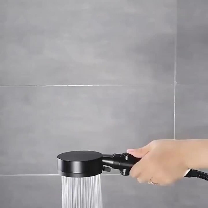 Handheld Shower Head with 5 Adjustable Modes Wall Mount Round Plastic Bathroom Accessory