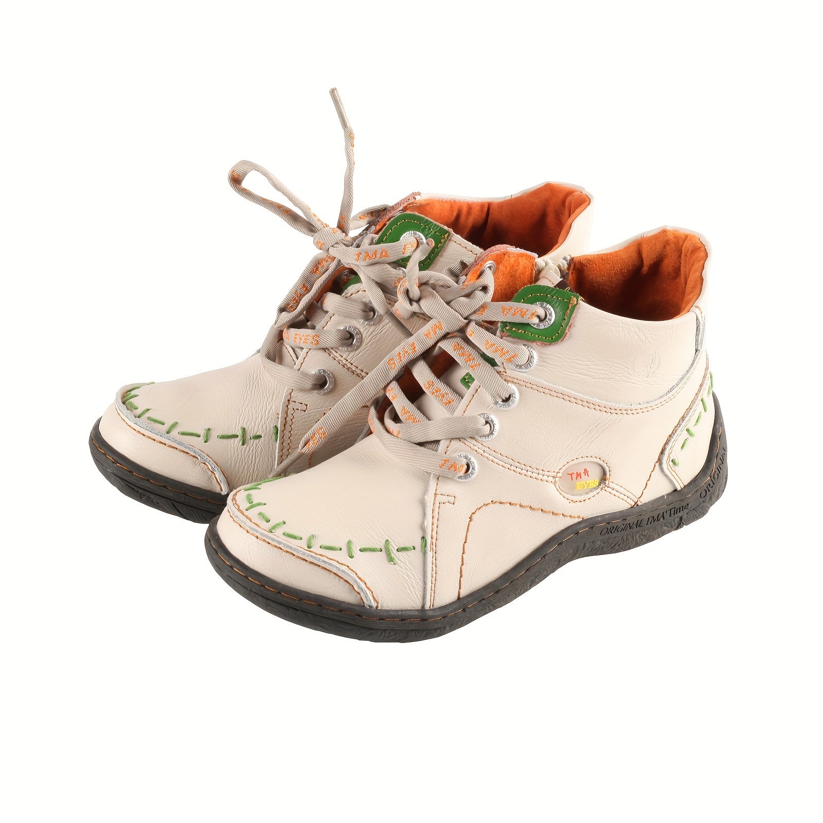 Ayollar uchun qo'lda tayyorlangan charm western yurish botinkalari, sirpanishga qarshi tishli tagi