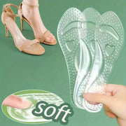 Women’s Transparent Silicone Insoles 2 Pack Heart-Shaped Non-Slip Comfort