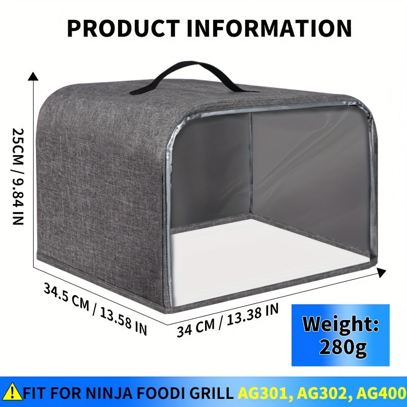 Durable Transparent Waterproof Dustproof Cover for Ninja Foodi Grill AG301 AG302 AG400 PVC Material