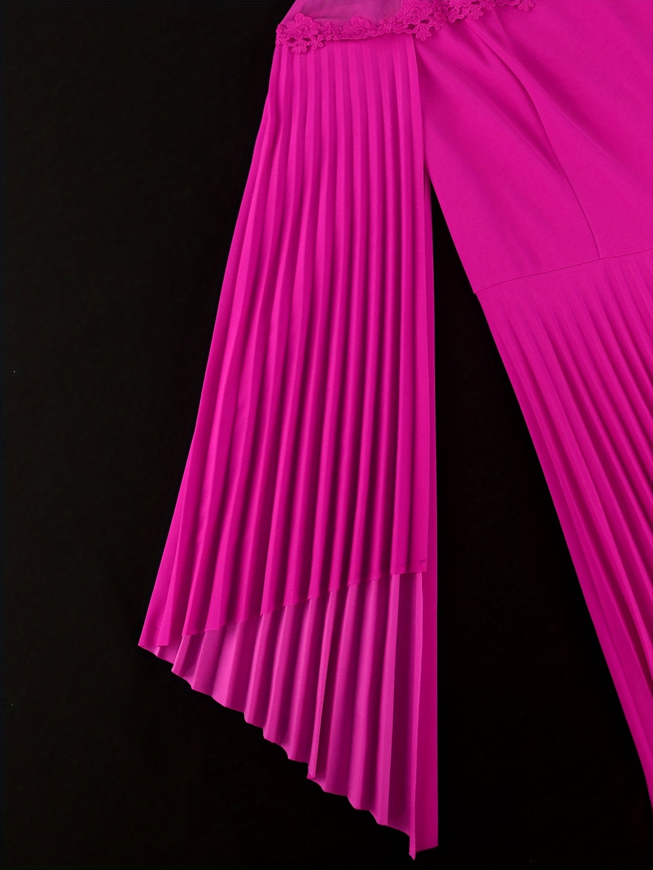 Women's Pink A-Line Dress With Cape Sleeves For Formal Events