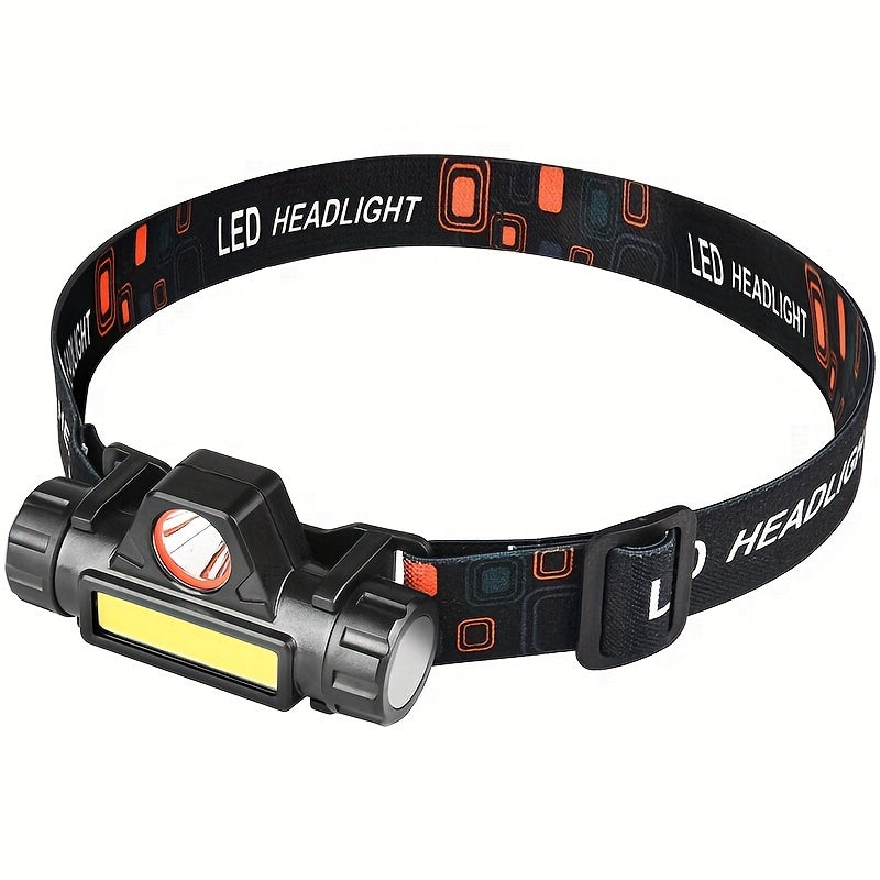 Multi-Functional LED Headlamp with COB Light USB Rechargeable Waterproof Non-Waterproof