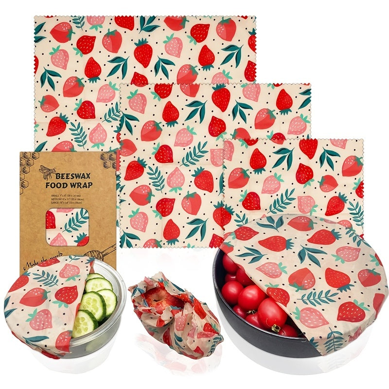 Eco-Friendly Beeswax Wraps for Food, Sustainable Zero Waste Gift