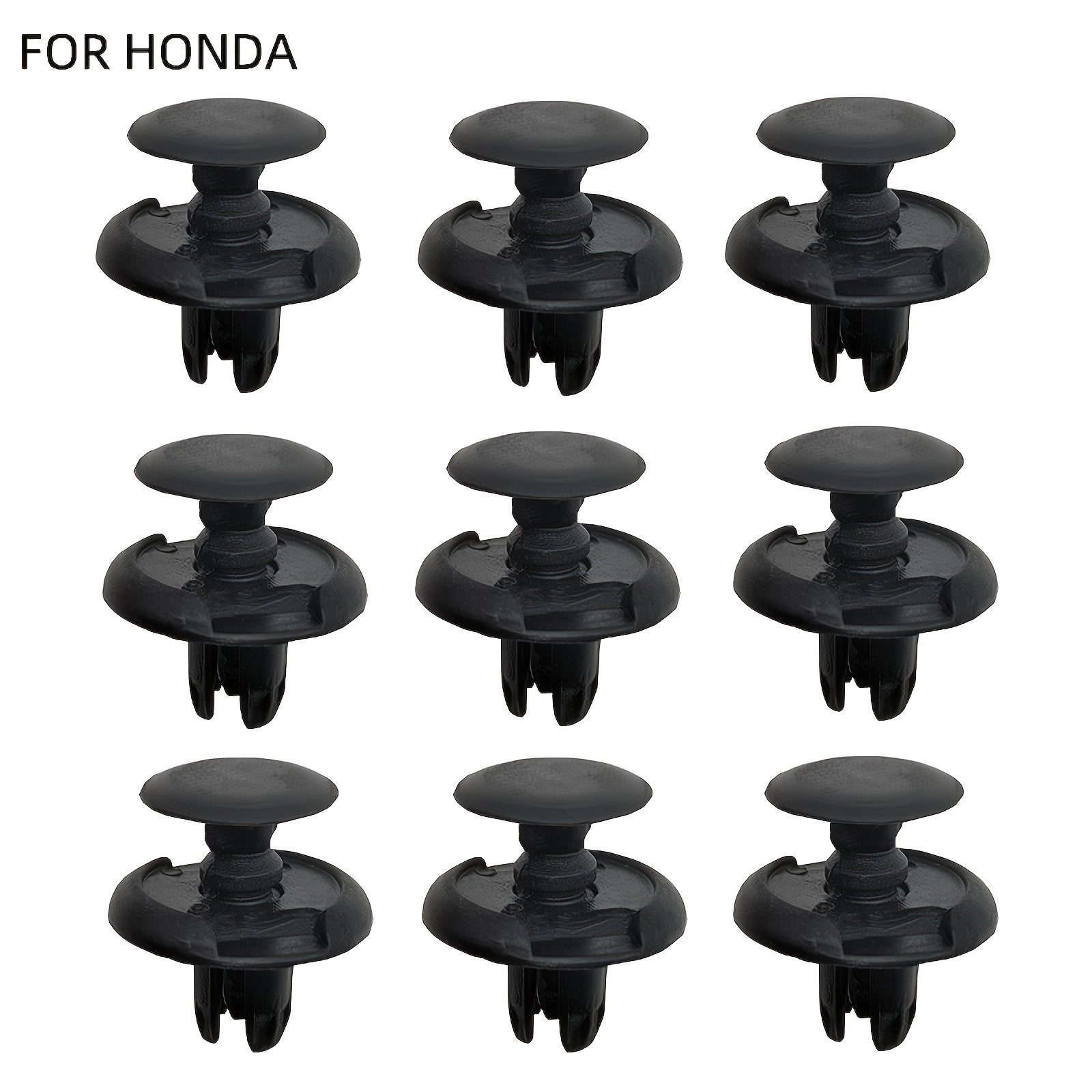 50 Pcs Plastic Car Bumper Rivet Fasteners 8mm Push Type Hood Fender Clips