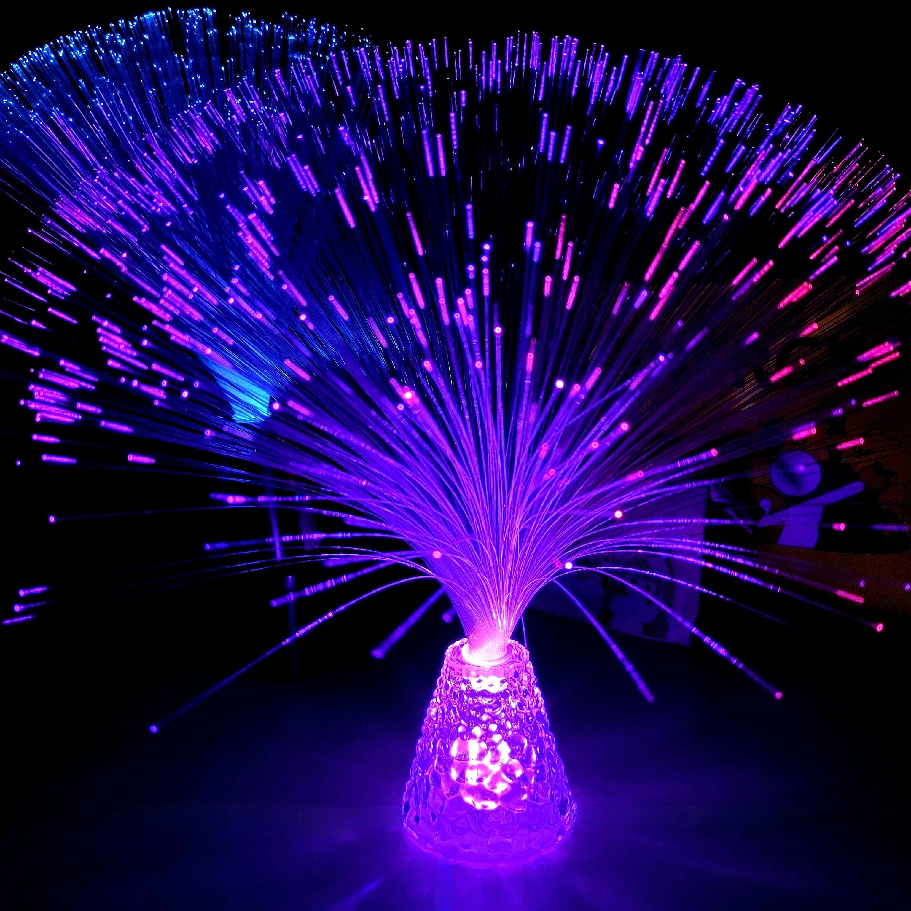 2024 Fiber Optic Lamp Low Voltage Starry Light Bedroom Decor Party Romantic Metal Finish