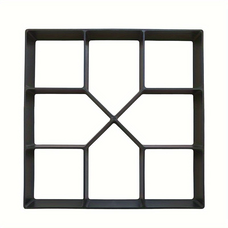 Square Concrete Paving Mold for Garden Pathways Reusable Plastic DIY Cement Mold