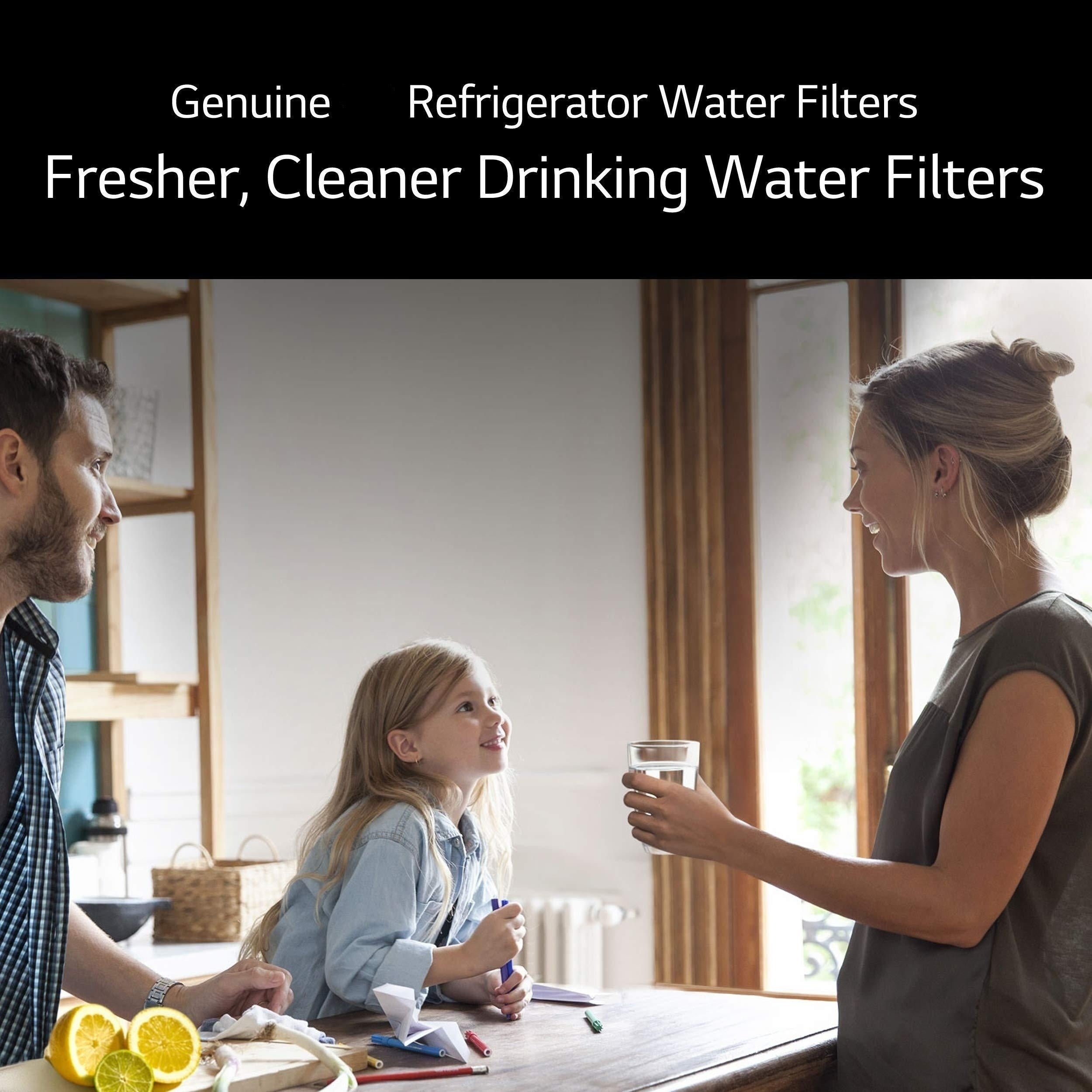 3-Pack Refrigerator Water Filters - Carbon Block, Removes 99% Contaminants
