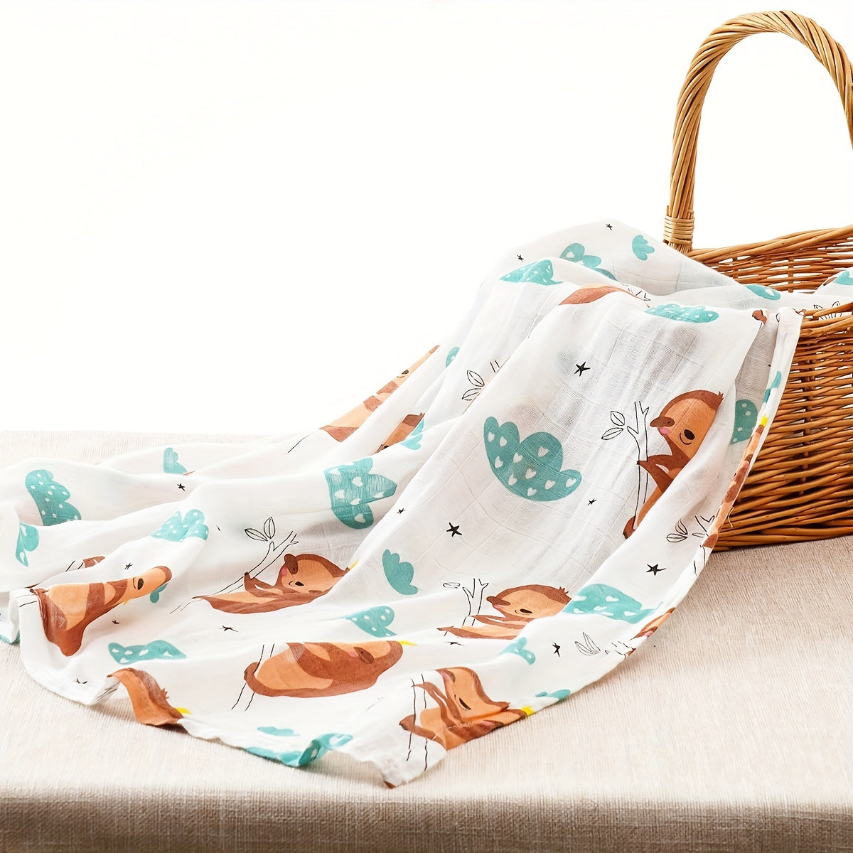 Manta de muselina para bebé 1 pieza, versátil, para primavera y verano, envoltorio de recepción para recién nacido