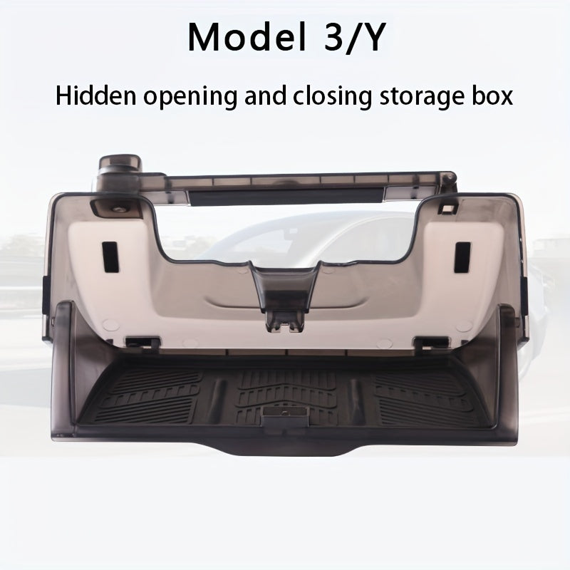 Car Interior Storage Box for Model Y and 3 Center Console Organizer Hidden Storage
