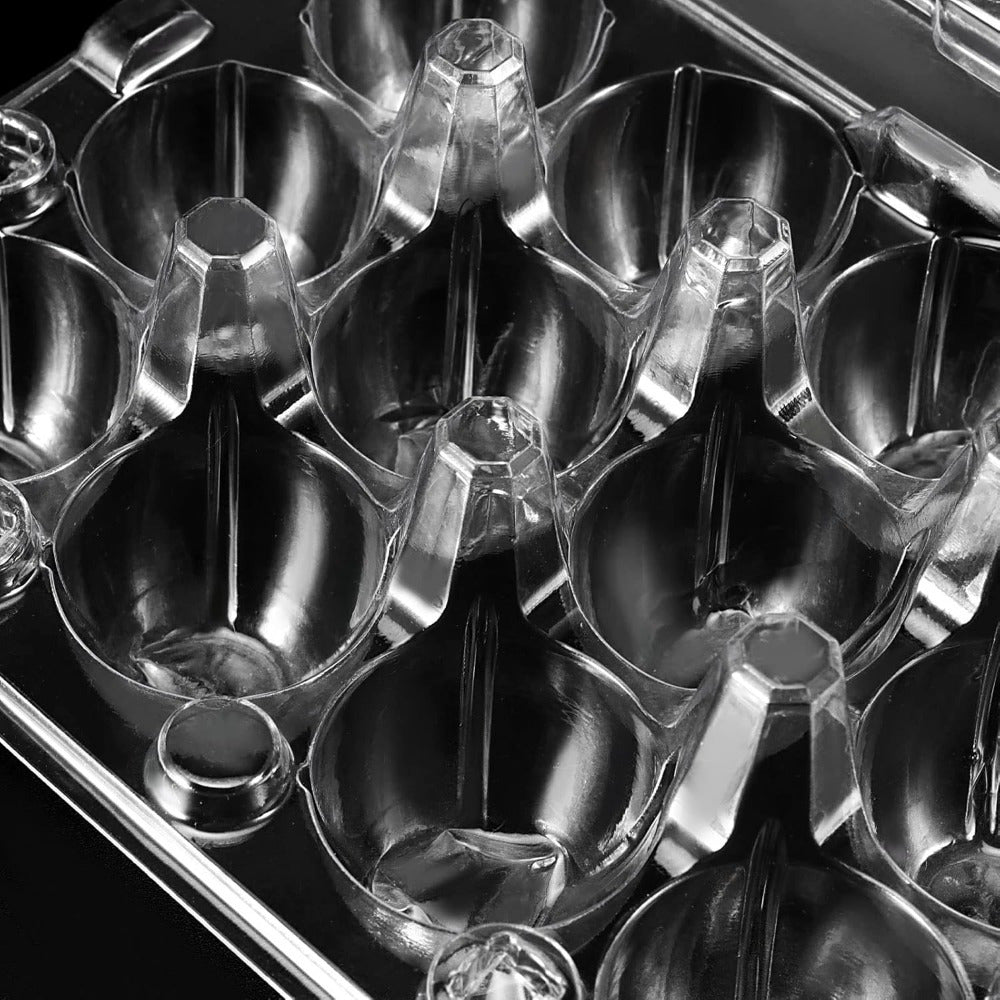 25 Pack Clear Plastic Quail Egg Cartons with Lids for Small Eggs