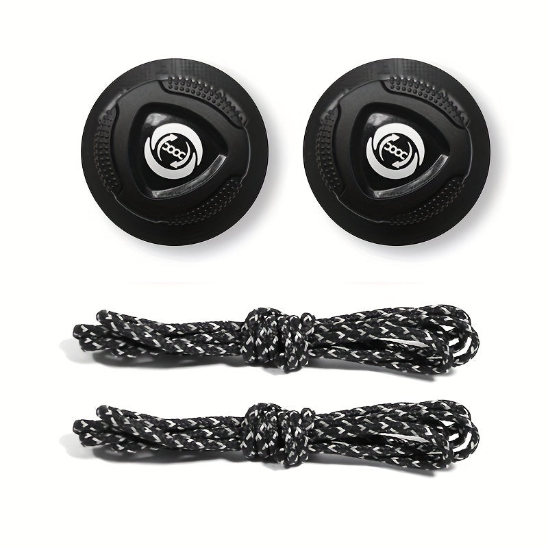 Unisex Sport Shoe Buckles and Laces Set, Rotatable Fasteners, No Tie