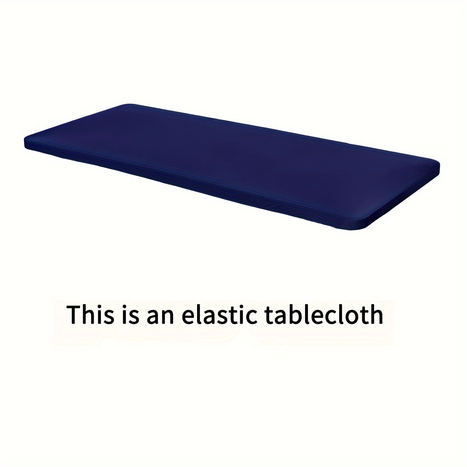 Rectangular Polyester Tablecloth with Elastic Edges for Outdoor Events and Parties