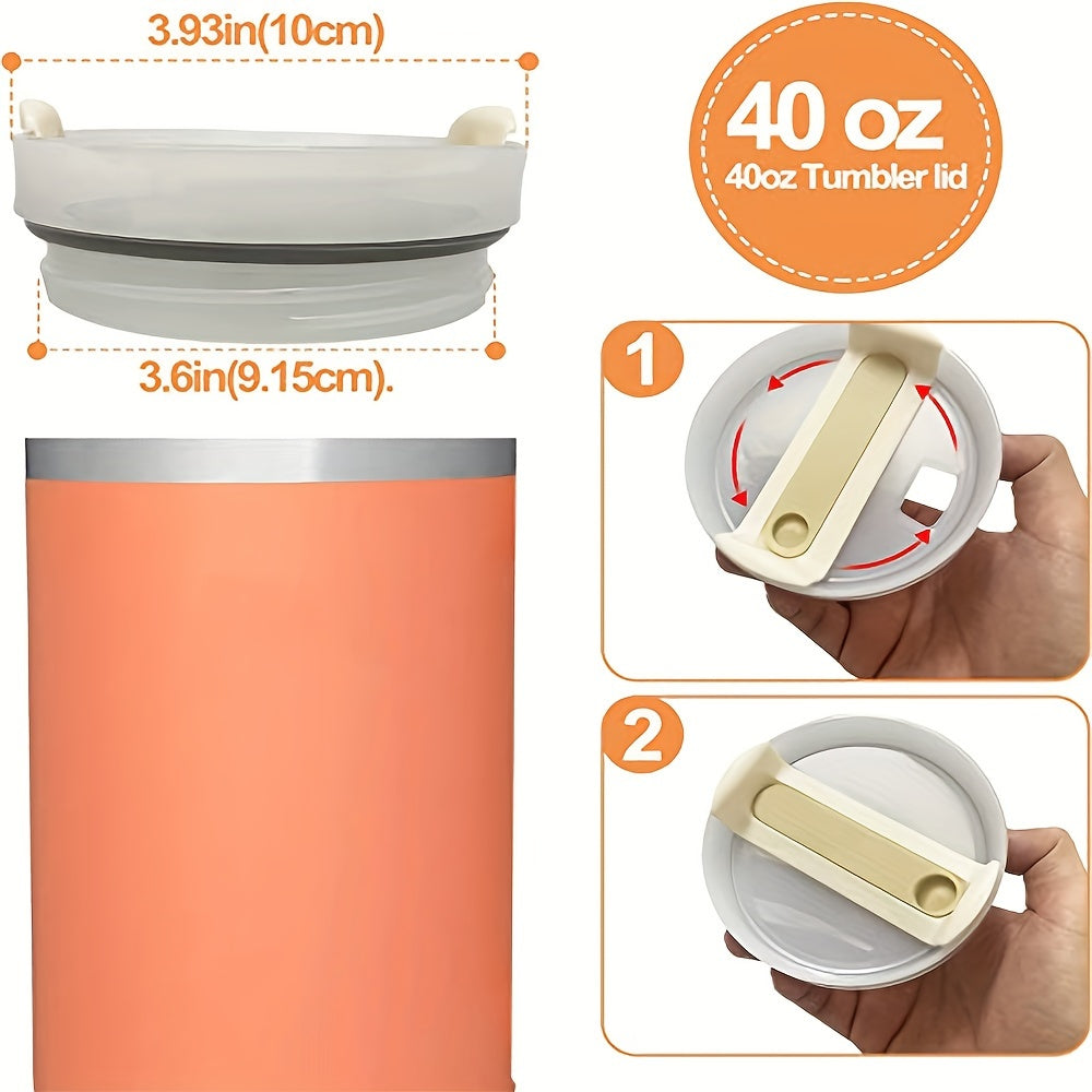 40oz Reusable Plastic Car Cup Lid Insulated Sealed Cover for Coffee and Ice Cream