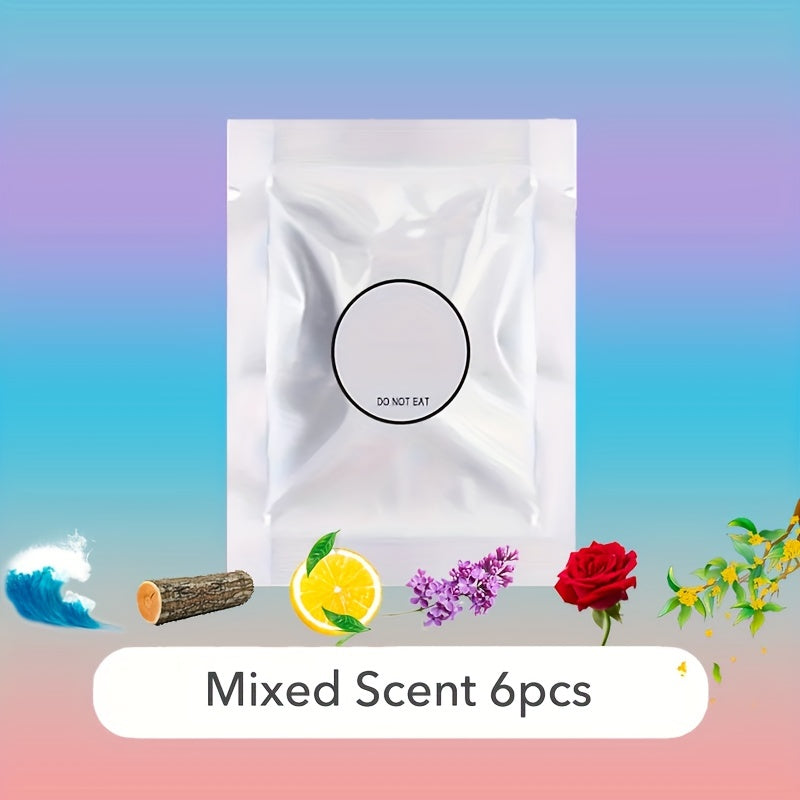 6-Piece Car Air Freshener Set Refill Vent Perfume Long-Lasting Scent