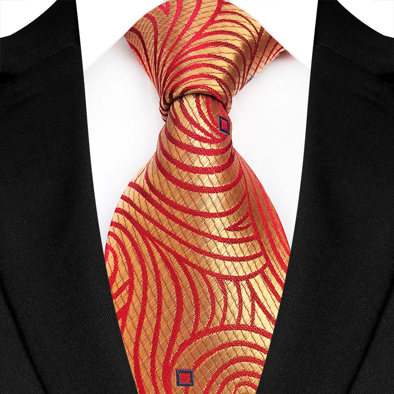Men's Paisley Waist Flower Tie for Formal Business and Casual Wear
