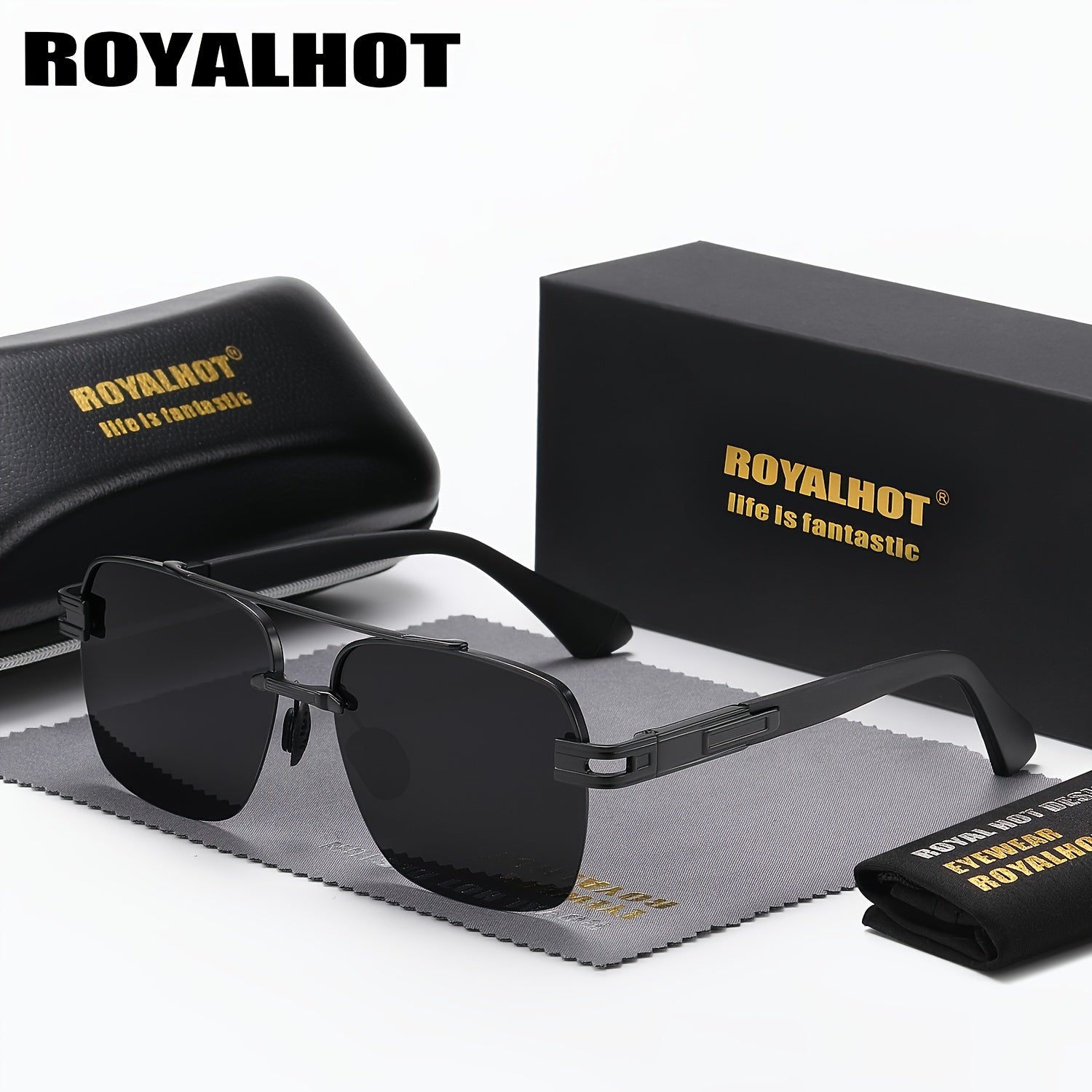 Retro Men's Polarized Metal Driving Sunglasses Unisex Gift Accessory