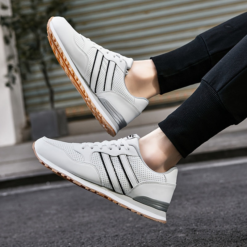 Мужские всесезонные нескользящие повседневные кроссовки на шнуровке для активного отдыха