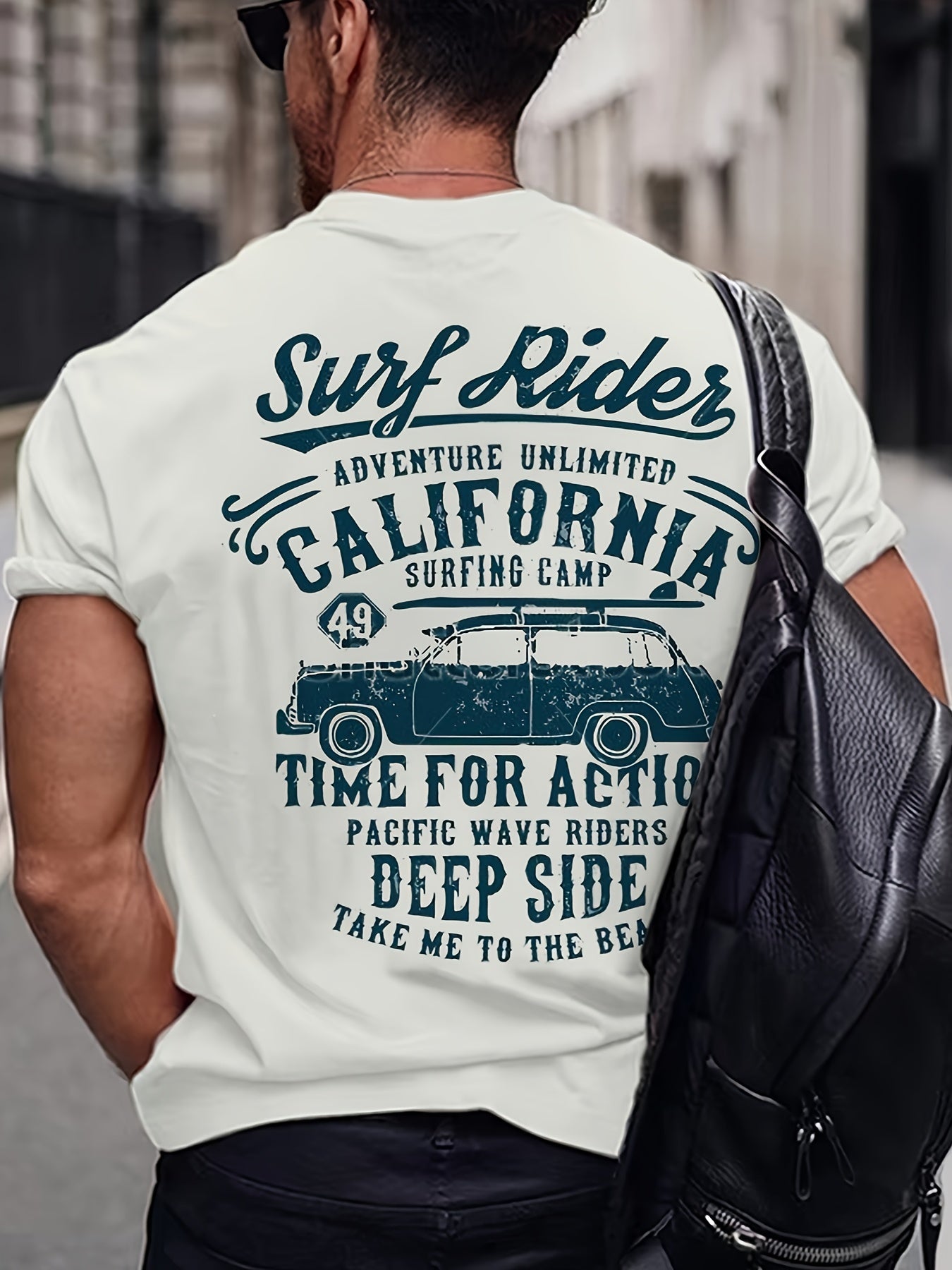 Футболка с винтажным изображением автомобиля для полных мужчин, короткий рукав, повседневная летняя футболка