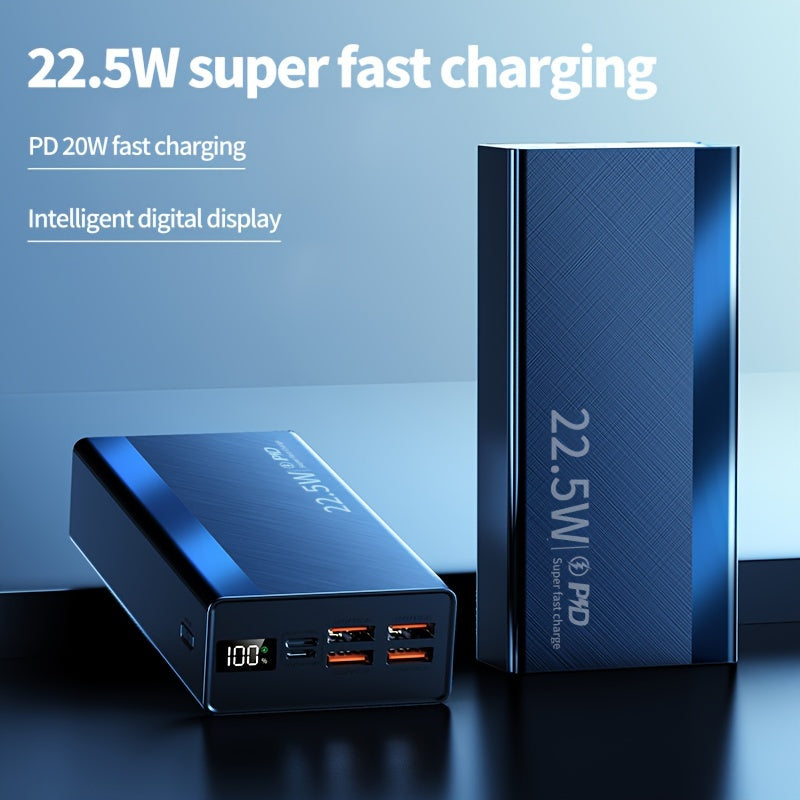 Large Capacity Power Bank 30000mAh Fast Charging USB Type-C Portable Emergency Backup