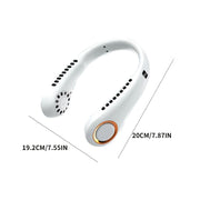 Portable Neck Fan with Ice-Cool Technology, Quiet Turbo Motor, USB Rechargeable for Indoor Outdoor Use