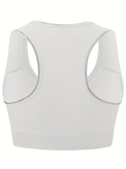 Plus Size Sports Bra Wire-Free Front Closure Breathable Yoga-Ready