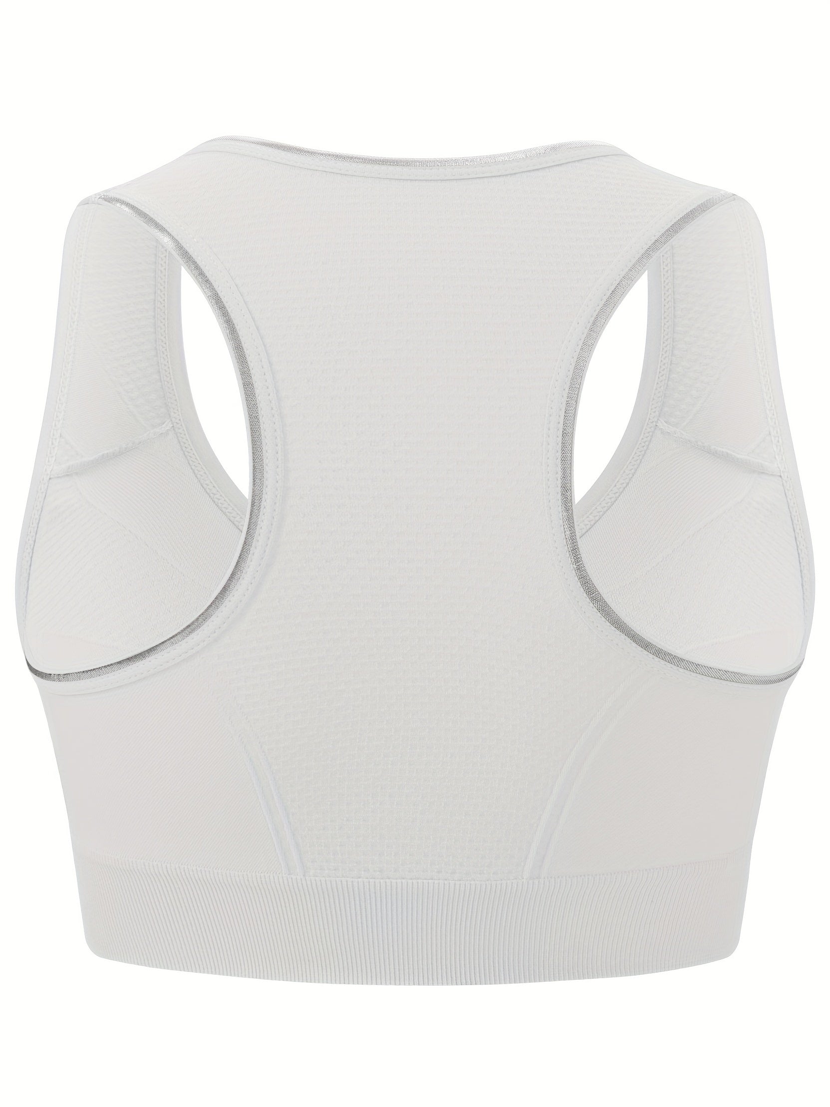 Plus Size Sports Bra Wire-Free Front Closure Breathable Yoga-Ready