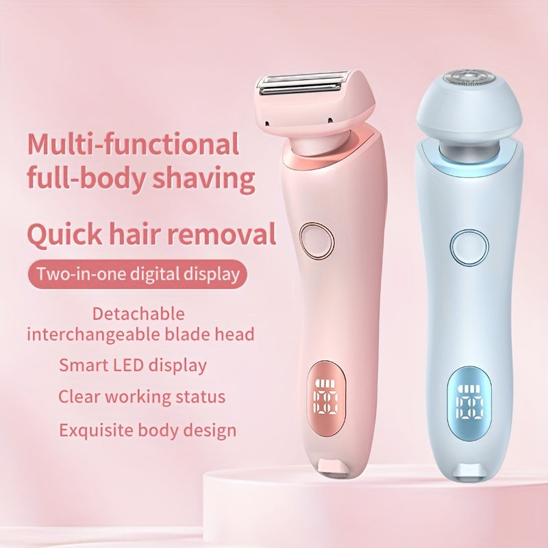 Afeitadora eléctrica y depiladora para hombres y mujeres acero inoxidable recargable lavable